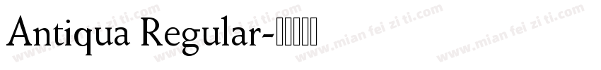 Antiqua Regular字体转换